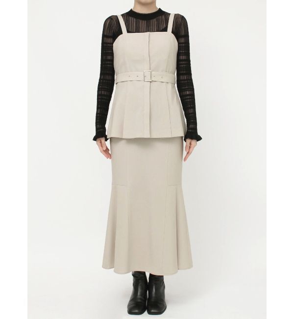 MURUA「フライフロントペプラムビスチェ【セットアップ着用可】」|シャツ・ブラウス|