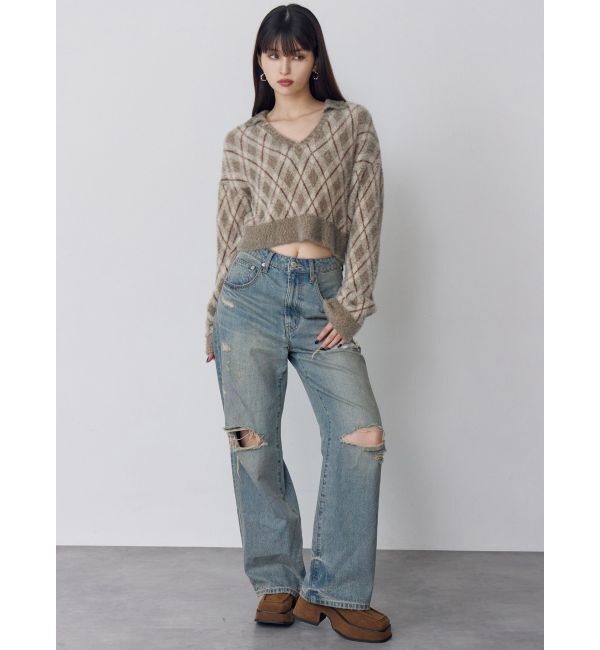 MURUA「グリンプスダメージデニム」|デニム|