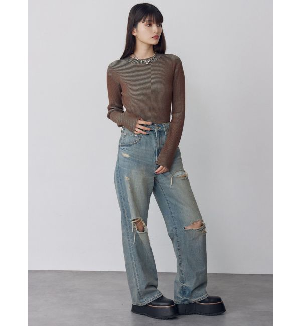 MURUA「グリンプスダメージデニム」|デニム|
