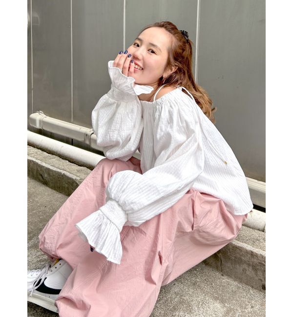 Ungrid「オフショルギャザーボリュームブラウス」|シャツ・ブラウス|