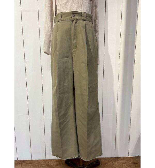 Ungrid「Dickies別注 タックカーブパンツ」|その他|ベージュ