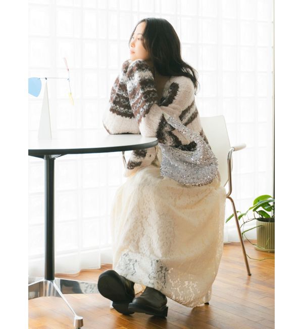 Ungrid「バテン起毛レースキャミワンピース」|ワンピース|