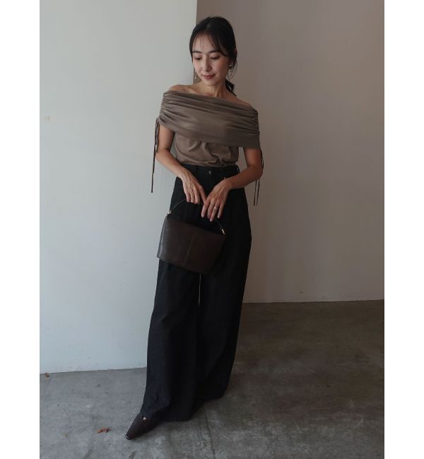 LAGUNAMOON「ライトベロアオフショルトップス」|Tシャツ・カットソー|