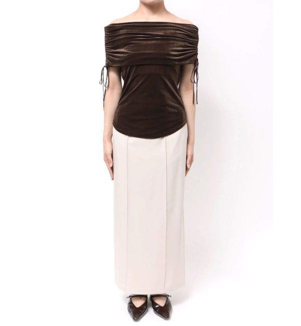 LAGUNAMOON「ライトベロアオフショルトップス」|Tシャツ・カットソー|