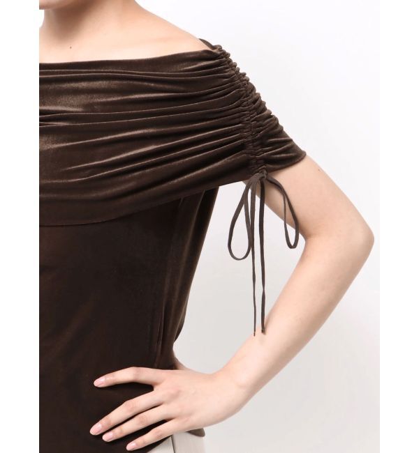 LAGUNAMOON「ライトベロアオフショルトップス」|Tシャツ・カットソー|