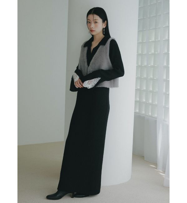 LAGUNAMOON「ミニシャギーニットベスト」|ベスト・ジレ|