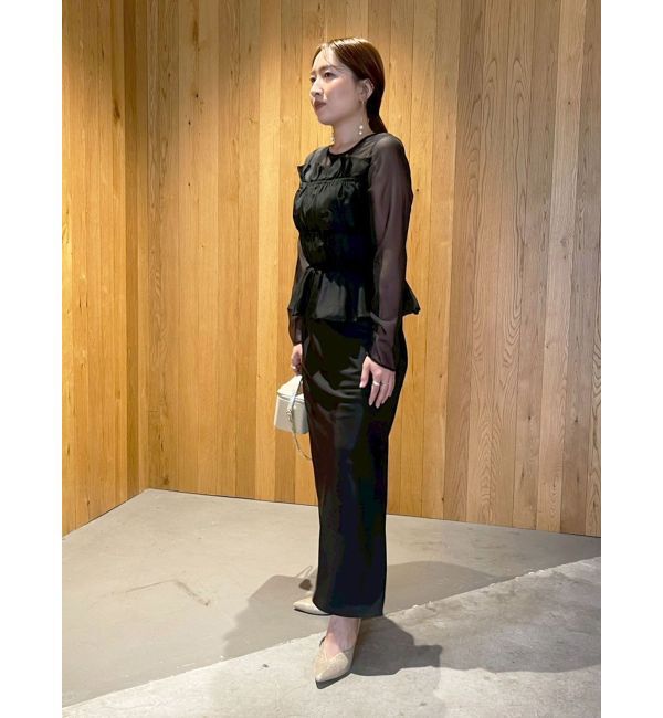 LAGUNAMOON「LADYシフォンペプラムドレス」|ドレス|