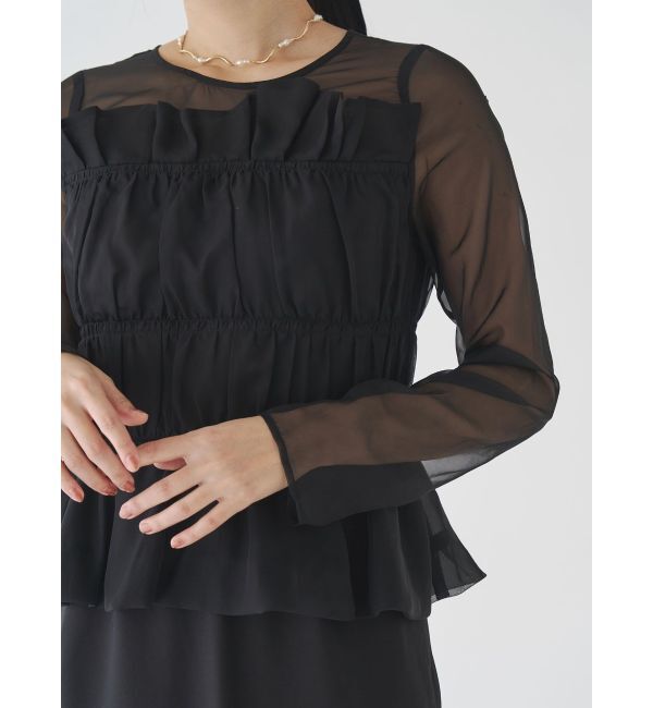 LAGUNAMOON「LADYシフォンペプラムドレス」|ドレス|