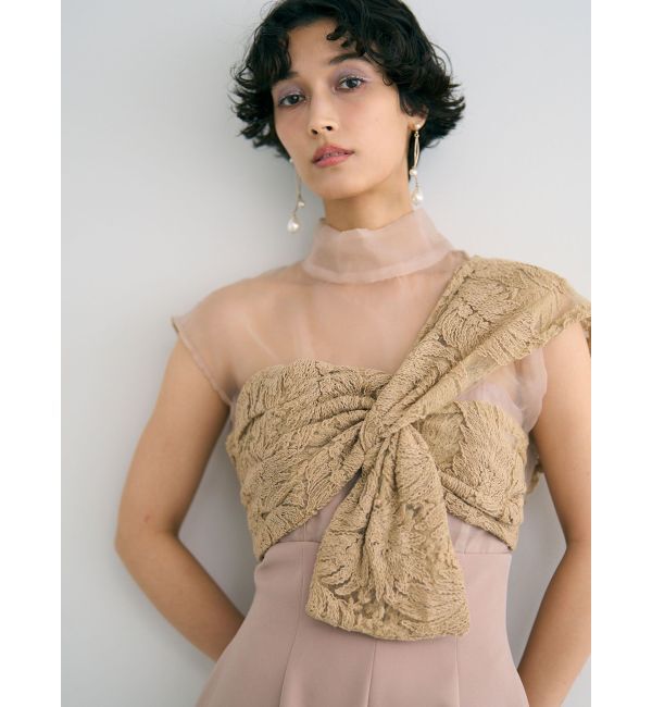 LAGUNAMOON「LADYエンブロイダリーツイストパンツドレス」|ドレス|