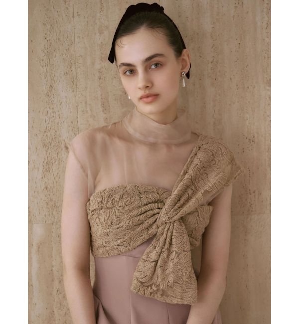 LAGUNAMOON「LADYエンブロイダリーツイストパンツドレス」|ドレス|