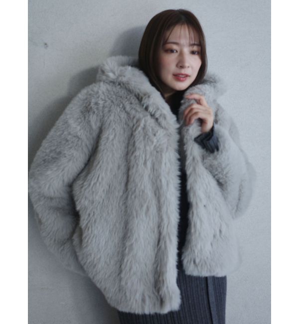 LAGUNAMOON「フェイクファーフーディコート」|その他|