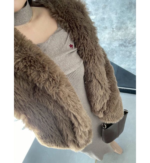 LAGUNAMOON「フェイクファーフーディコート」|その他|