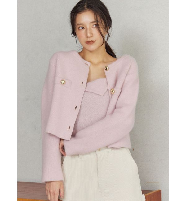 LAGUNAMOON「CHNラクーンニットジャケット」|カーディガン|