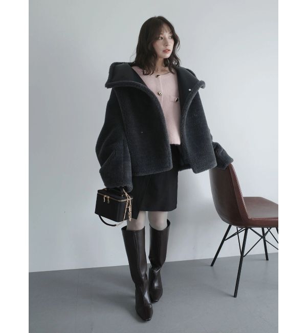 LAGUNAMOON「CHNラクーンニットジャケット」|カーディガン|