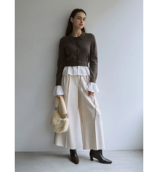 LAGUNAMOON「ペプラムドッキングニットカーディガン」|カーディガン|