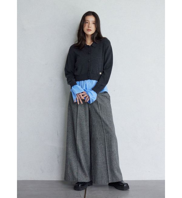 LAGUNAMOON「ペプラムドッキングニットカーディガン」|カーディガン|