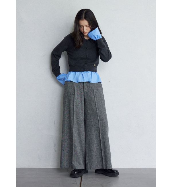 LAGUNAMOON「ペプラムドッキングニットカーディガン」|カーディガン|