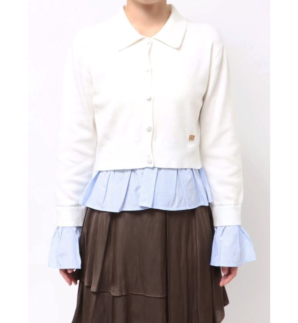 LAGUNAMOON「ペプラムドッキングニットカーディガン」|カーディガン|