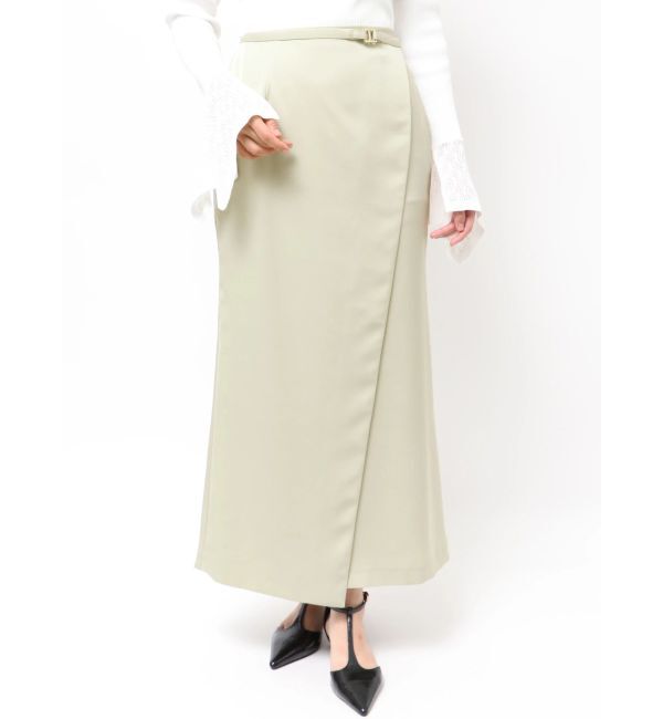 LAGUNAMOON「サテンラップデザインサテンナロースカート」|スカート|