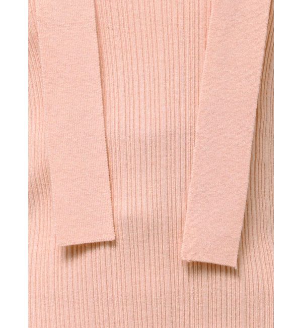 LAGUNAMOON「ボウタイアシンメトリーネックニットプルオーバー」|ニット・セーター|