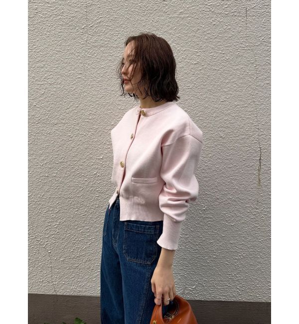 LAGUNAMOON「フォルムニットカーディガン」|カーディガン|ピンク