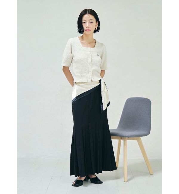 LAGUNAMOON「【POLO BCSコラボ】ブークレヤーンハーフスリーブコンパクトニットカーディガン」|ニット・セーター|