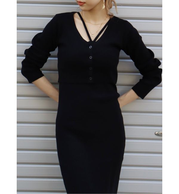 EVRIS「アンサンブルロングニットワンピース」|ワンピース|