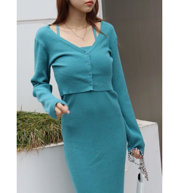 EVRIS「アンサンブルロングニットワンピース」|ワンピース|