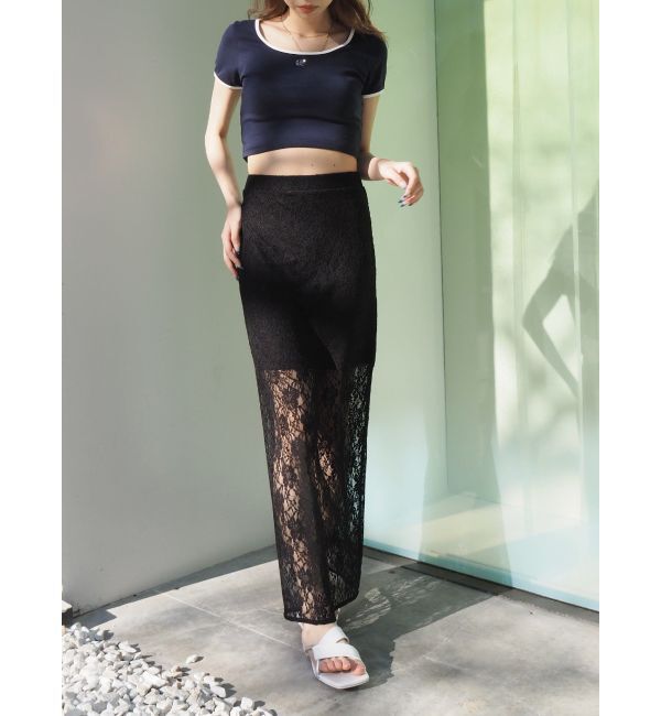 EVRIS「ラインストーンリンガーショートTシャツ」|Tシャツ・カットソー|