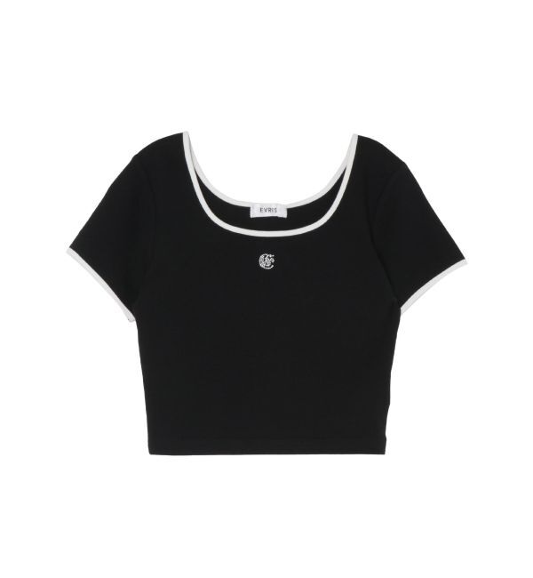 EVRIS「ラインストーンリンガーショートTシャツ」|Tシャツ・カットソー|