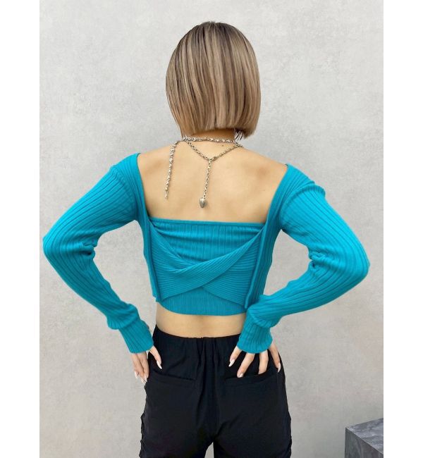 EVRIS「アンサンブルチェーンニットトップス」|ニット・セーター|