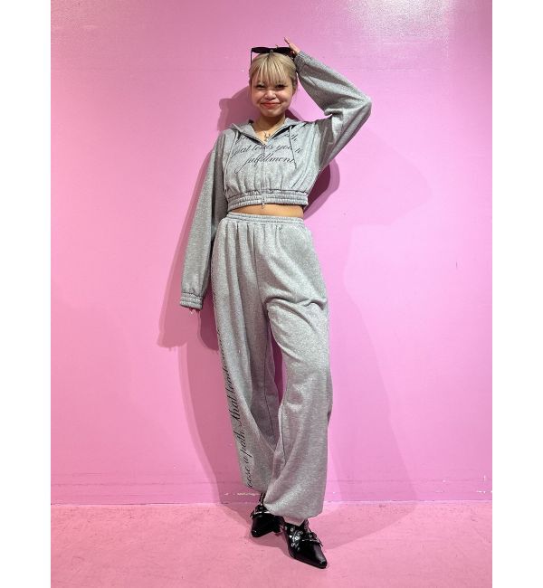 jouetie「ラメクロップドZIPフーディー」|パーカー|