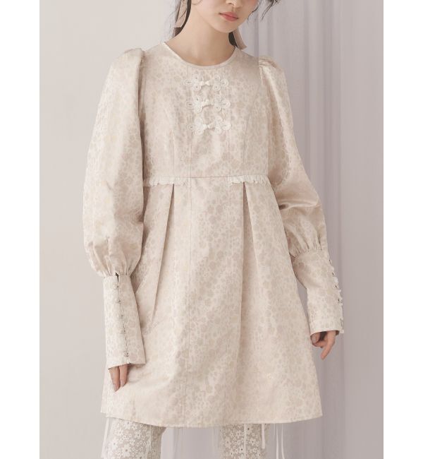 merry jenny「pastelジャガードミニワンピース」|ワンピース|ピンク