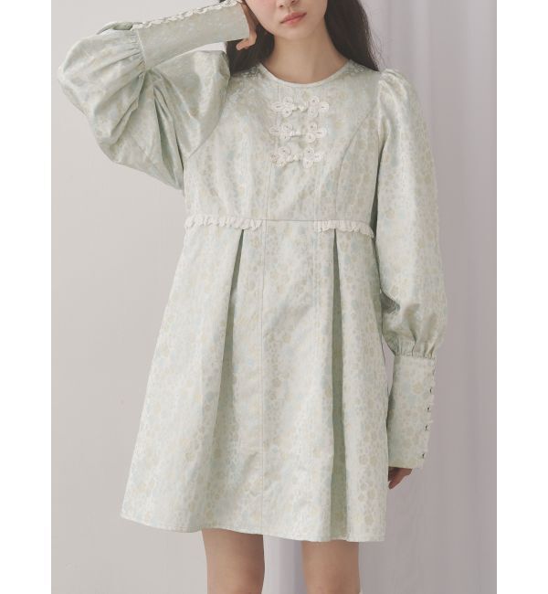 merry jenny「pastelジャガードミニワンピース」|ワンピース|ミントグリーン