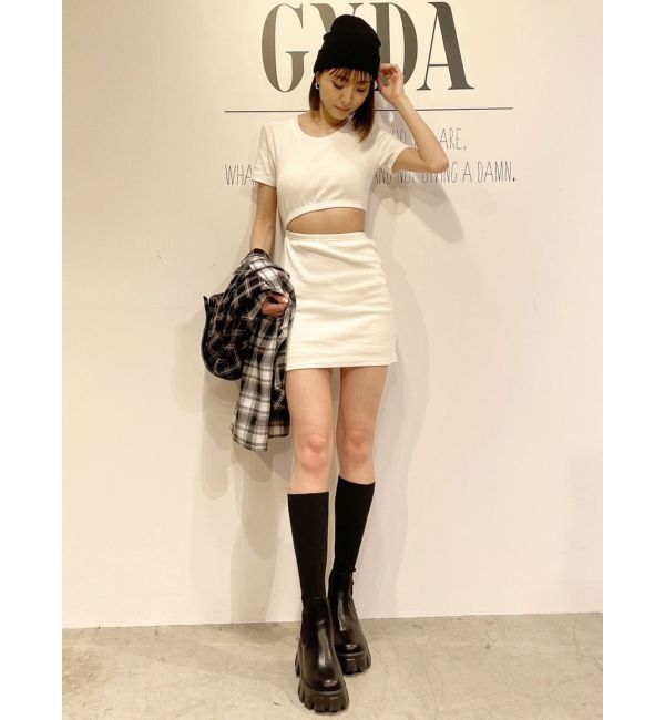 GYDA「SIDE OPENテレコミニワンピース」|ワンピース|