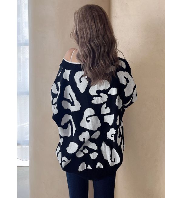 GYDA「Gレオパードハイゲージニットカーディガン」|カーディガン|