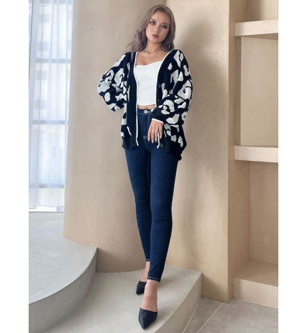 GYDA「Gレオパードハイゲージニットカーディガン」|カーディガン|