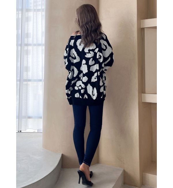 GYDA「Gレオパードハイゲージニットカーディガン」|カーディガン|