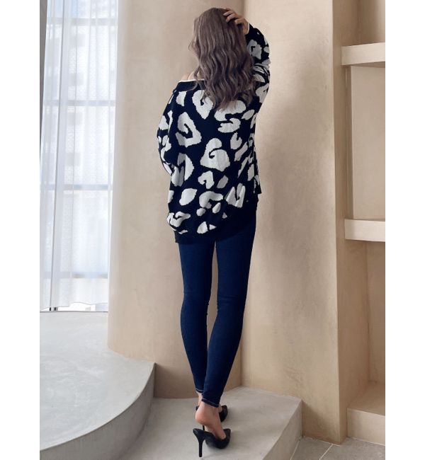 GYDA「Gレオパードハイゲージニットカーディガン」|カーディガン|