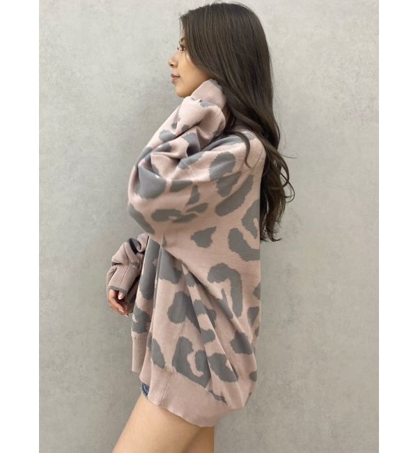 GYDA「Gレオパードハイゲージニットカーディガン」|カーディガン|