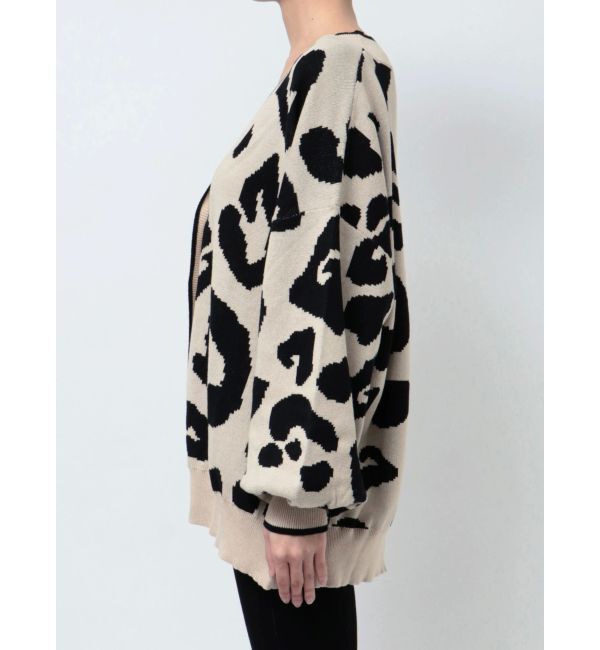 GYDA「Gレオパードハイゲージニットカーディガン」|カーディガン|