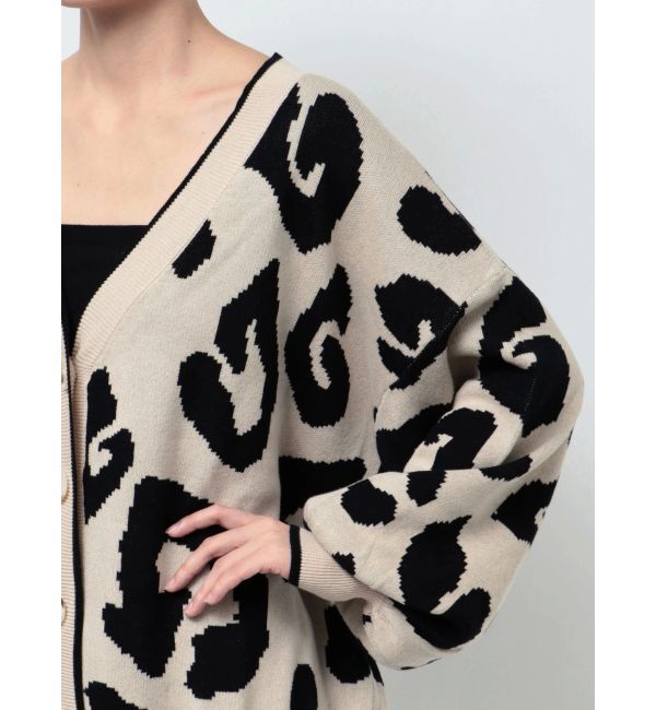 GYDA「Gレオパードハイゲージニットカーディガン」|カーディガン|
