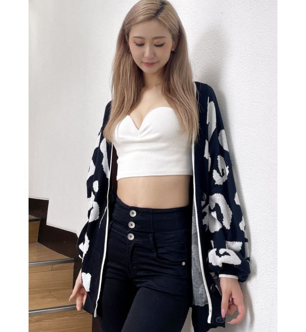 GYDA「Gレオパードハイゲージニットカーディガン」|カーディガン|