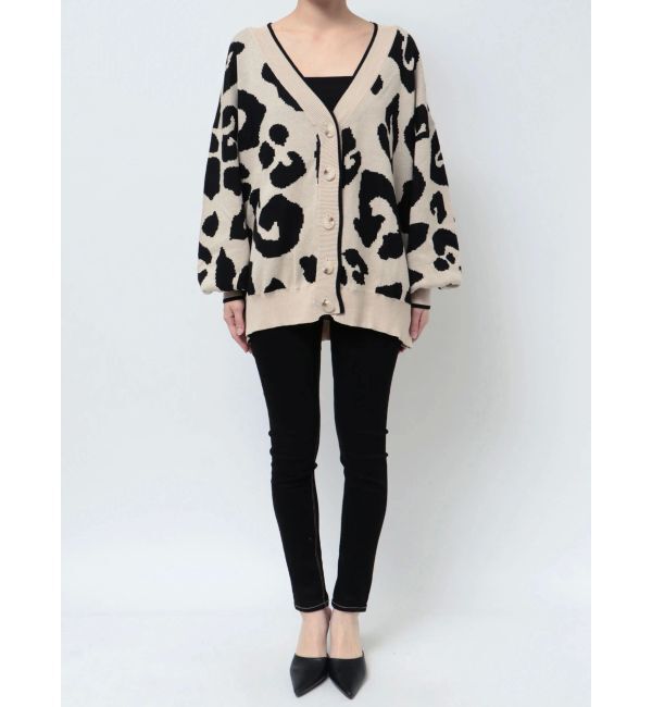 GYDA「Gレオパードハイゲージニットカーディガン」|カーディガン|