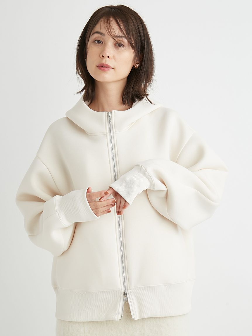 emmi atelier「ジップアップダンボールフーディー」|パーカー|IVR