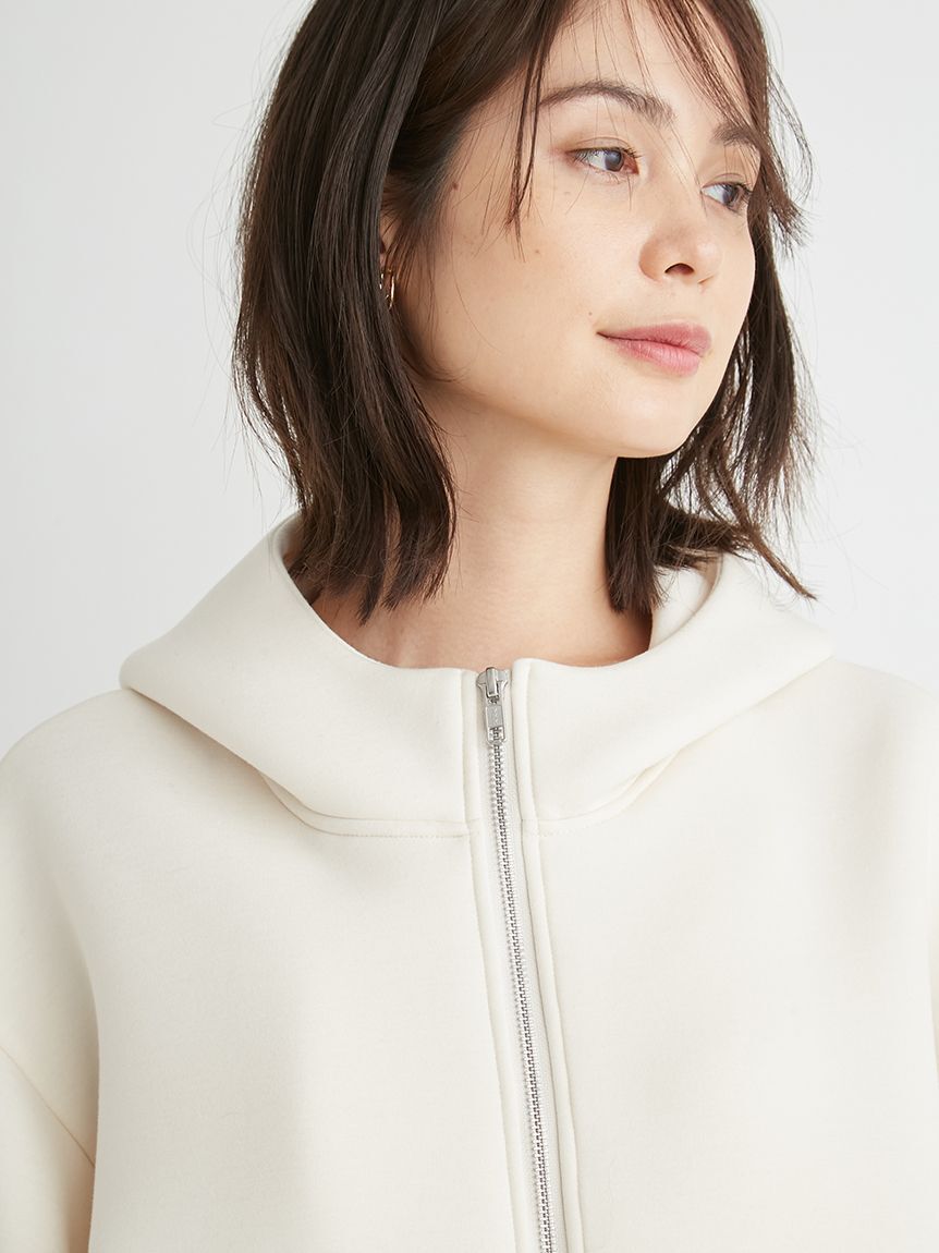 emmi atelier「ジップアップダンボールフーディー」|パーカー|