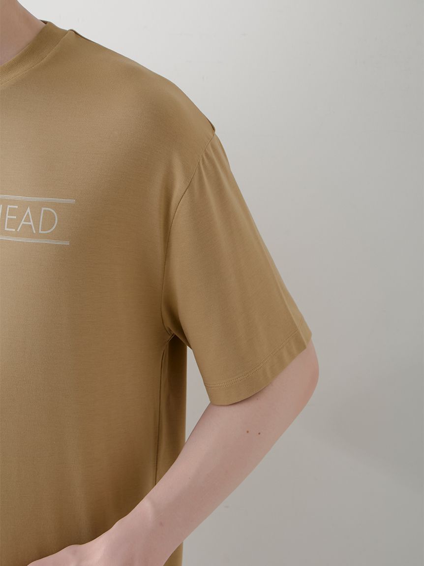 GELATO PIQUE HOMME「【HOMME】【接触冷感】クールレーヨンロゴTシャツ＆ハーフパンツセット」|ルームウェア|