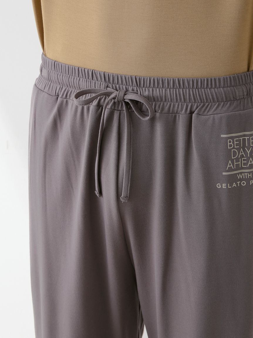 GELATO PIQUE HOMME「【HOMME】【接触冷感】クールレーヨンロゴTシャツ＆ハーフパンツセット」|ルームウェア|