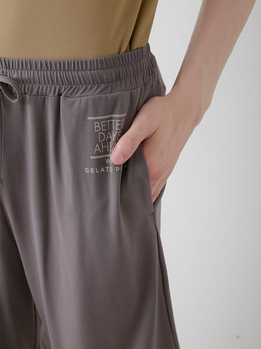 GELATO PIQUE HOMME「【HOMME】【接触冷感】クールレーヨンロゴTシャツ＆ハーフパンツセット」|ルームウェア|