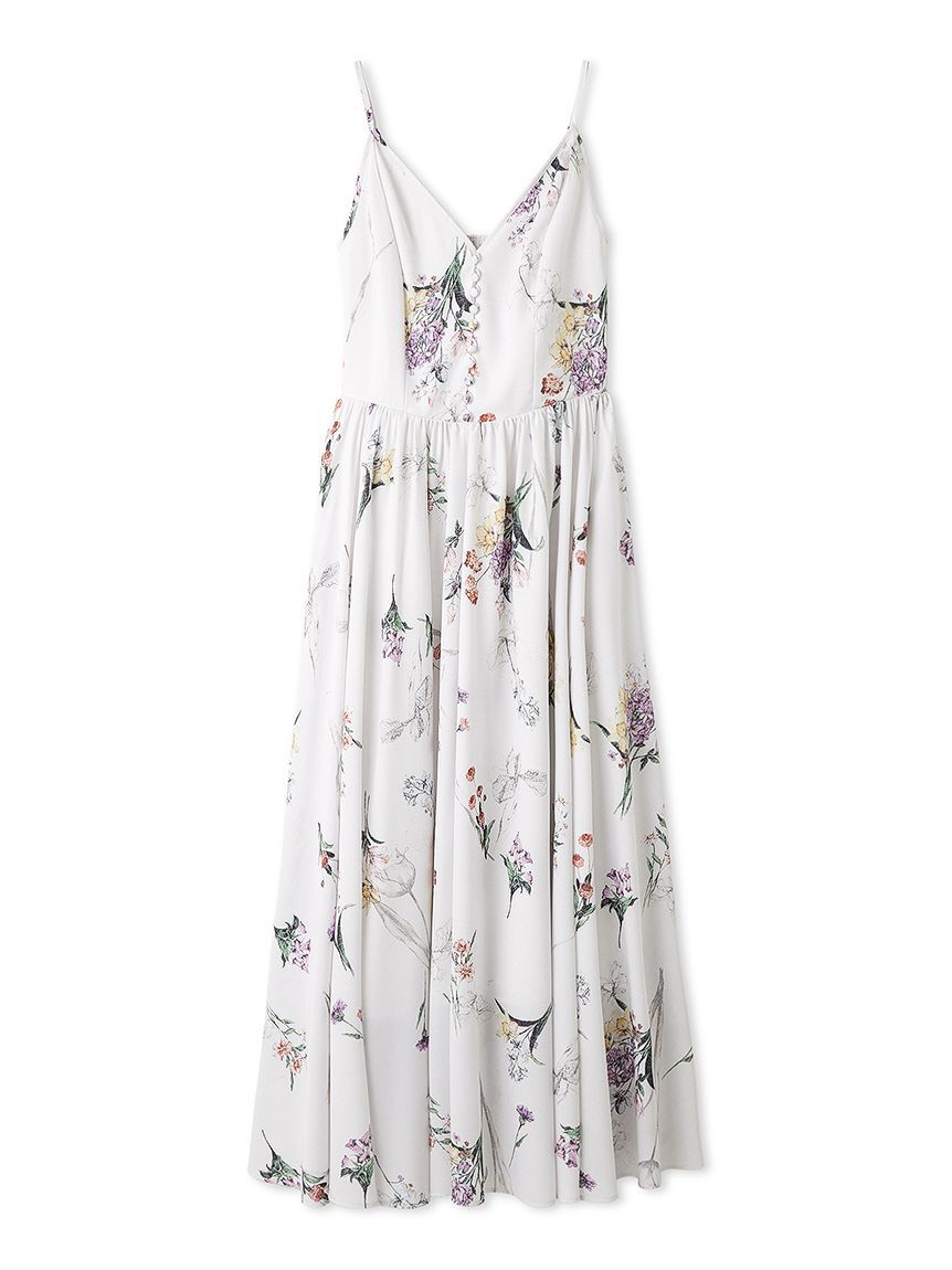 FRAY I.D「【00サイズ】ボタニカルプリントキャミソールワンピース」|ワンピース|WHT